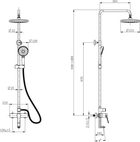 Комплект Акриловая ванна STWORKI Копенгаген KP19090 без опоры 190x90 см + Каркас 190 + Стойка Ларвик HWB0502-P01GD вороненая сталь в Волгограде